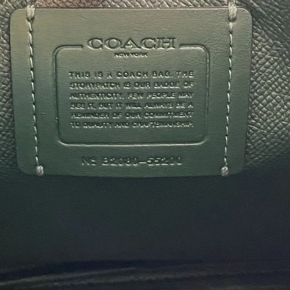 Coach Light Fern Charlie 55200 Polished Pebble Leather Bucket Shoulder Purse